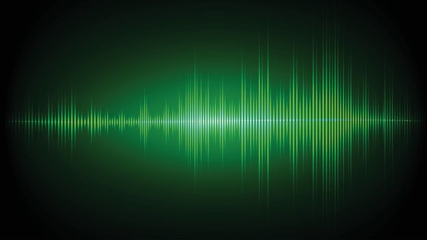 Sound waves oscillating dark light vector