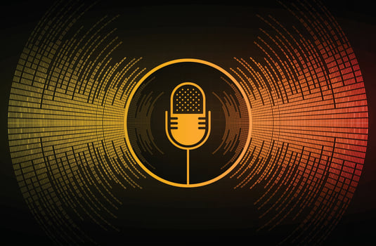 Sound waves oscillating dark light vector