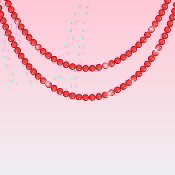 Abstract background with natural pearl garlands of beads. Vector illustration