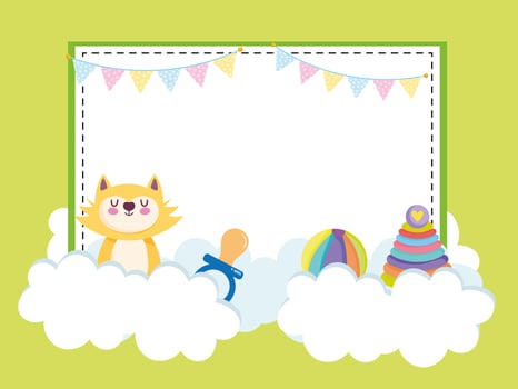 baby shower party vector