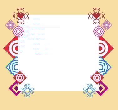 geometric and abstract elements decoration blank banner vector