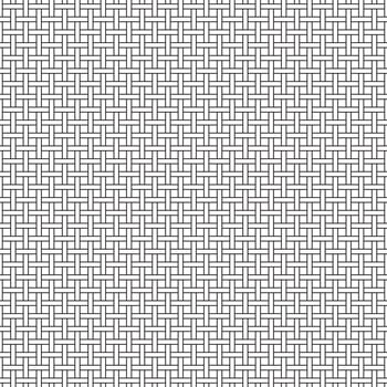 seamless black line geometric basket weave pattern vector