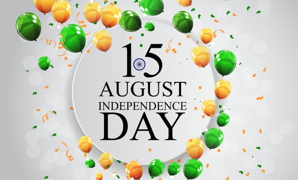 15th August India Independence Day celebration background. Vector Illustration