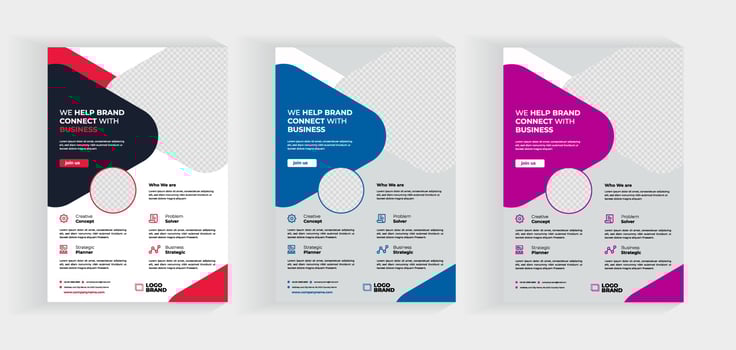 Corporate Business flyer template vector design, Flyer Template Geometric shape used for business poster layout, IT Company flyer, corporate banners, and leaflets. Graphic design layout