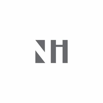 NI Logo monogram with negative space style design template vector