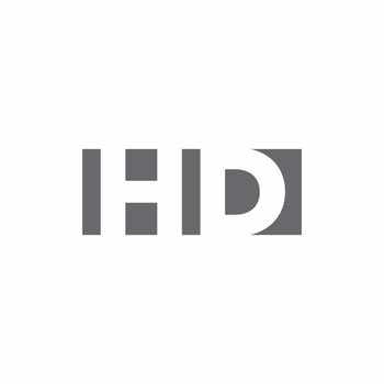 HD Logo monogram with negative space style design template vector