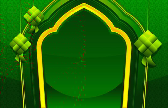Ketupat Ornamen Background vector