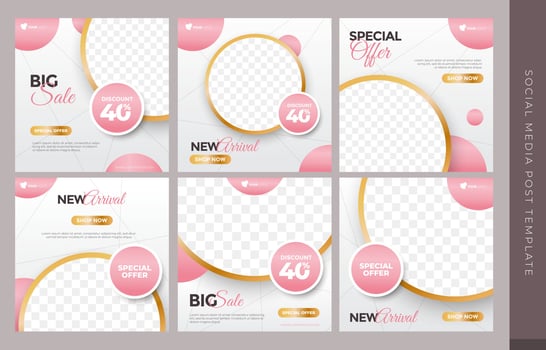 Fashion Social Media Post Collection vector