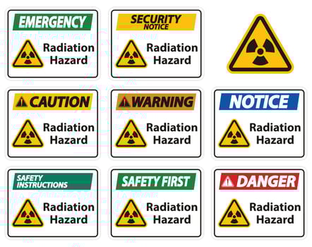 Radiation Hazard Symbol Sign Isolate On White Background,Vector Illustration vector