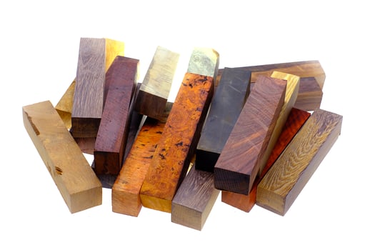 Set Exotic wood real for blanks pen photo