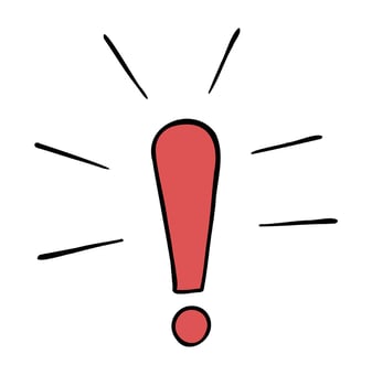 Cartoon Vector Illustration of Exclamation Mark