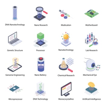 Trending Nanotechnology Elements vector