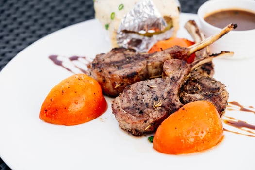 Grilled lamb chop photo