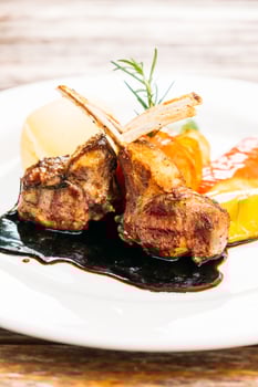 Grilled lamb chop photo