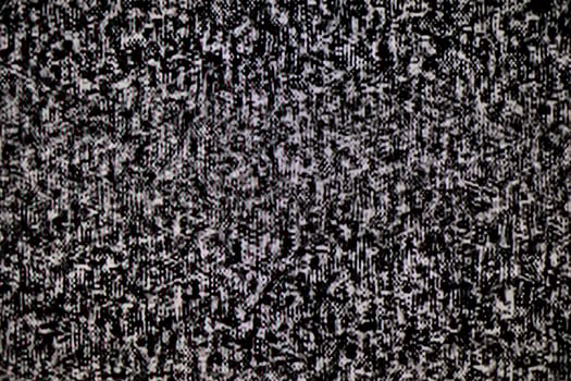 No signal on the television monitor, Static noise bad tv black and white photo