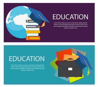 Concept of on line education. Vector Illustration