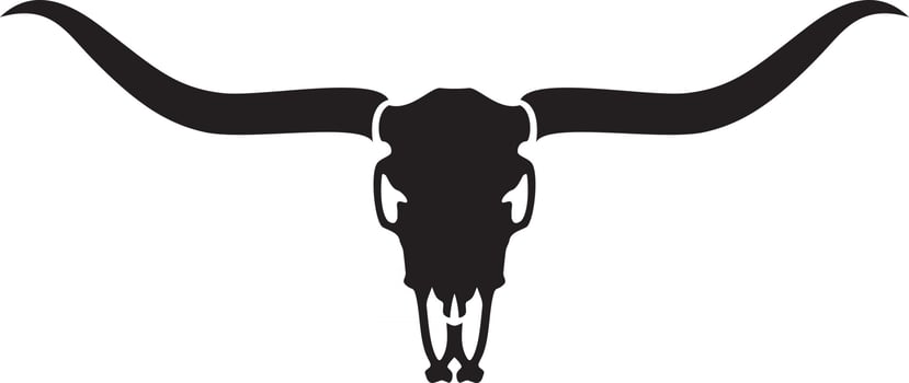 Loghorn Skull Bull vector