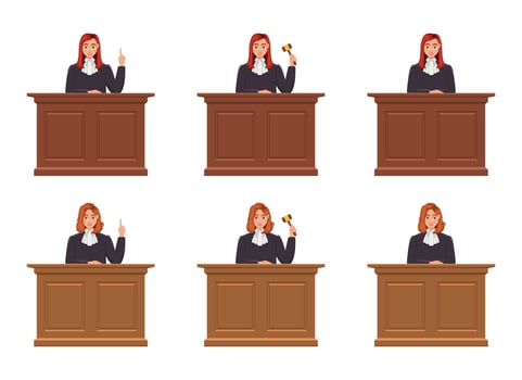 Judge woman vector design illustration isolated on white background