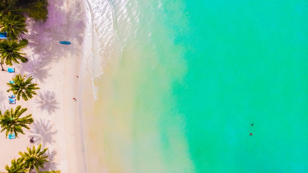 Aerial view of sea photo