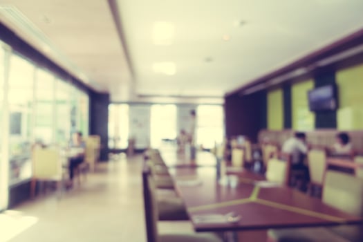 Abstract blur defocused restaurant and coffee shop photo