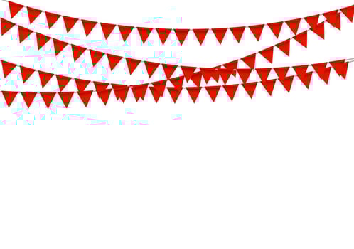 Party Background with Flags Vector Illustration