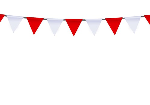 Party Background with Flags Vector Illustration
