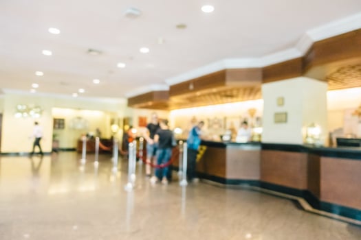 Abstract blur and defocused luxury hotel and lobby interior photo