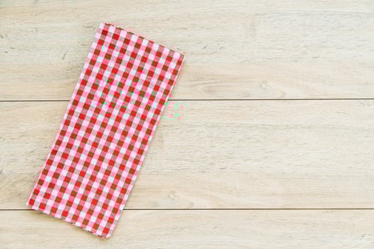 Kitchen cloth on wood table photo