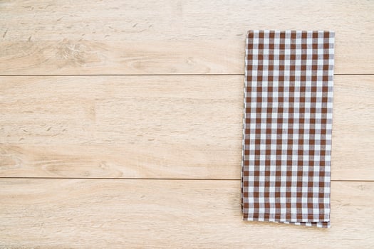 Kitchen cloth on wood table photo