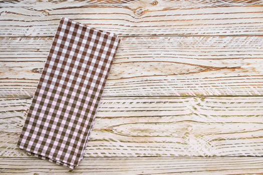 Kitchen cloth on wood table photo