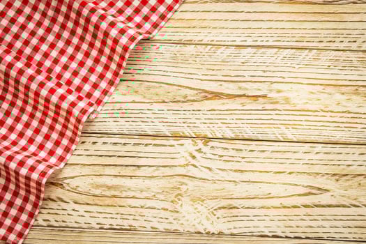 Kitchen cloth on wood table photo