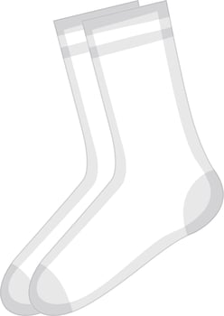Basic white socks isolated vector
