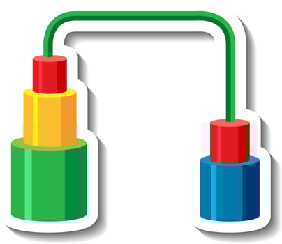 A sticker template with kids playground equipment vector