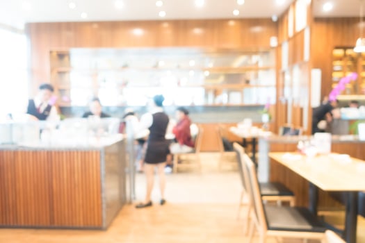 Abstract blur and defocused restaurant photo