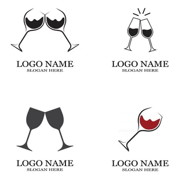 wine glass icon vector illustration template