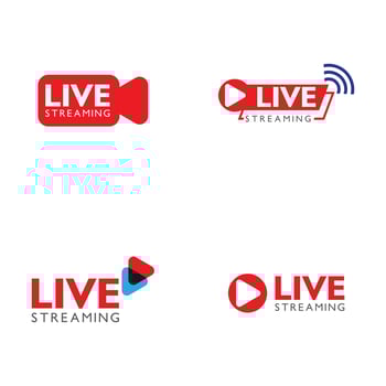 Live stream logo design. Vector illustration