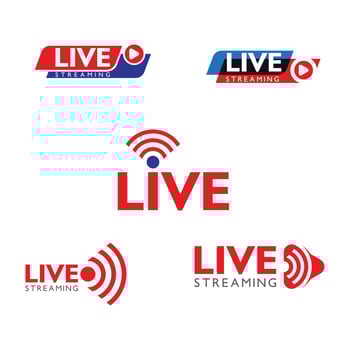 Live stream logo design. Vector illustration