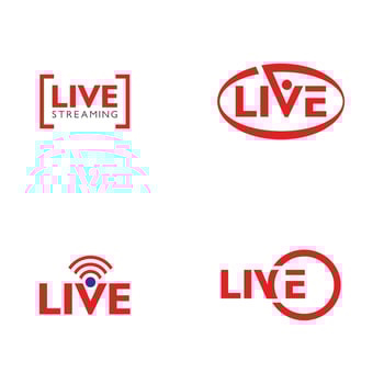 Live stream logo design. Vector illustration
