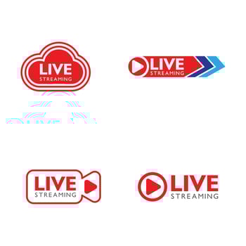 Live stream logo design. Vector illustration