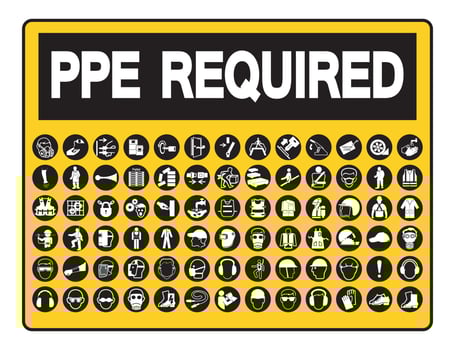 Required Personal Protective Equipment vector
