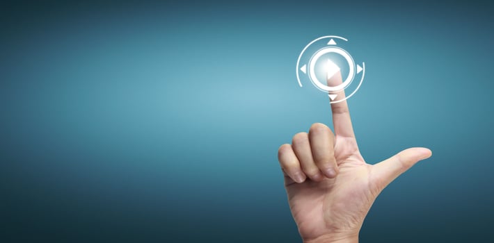 Touching button screen interface global connection customer networking data exchanges photo