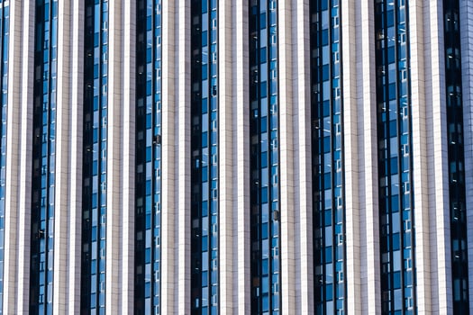 Beautiful business office building skyscraper with window glass photo