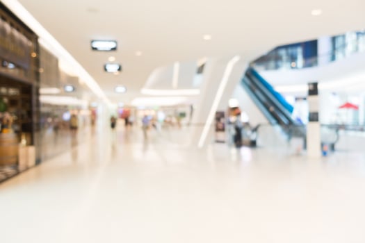 Abstract blur and defocused shopping mall photo