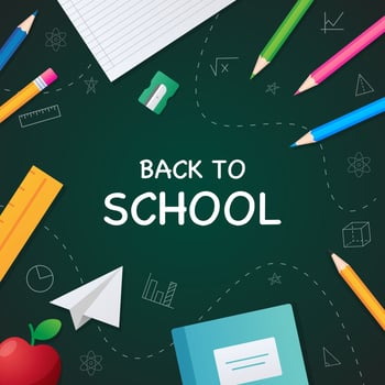School Supplies Background vector