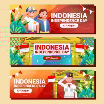 Indonesia Independence Day Teenager Ceremony vector