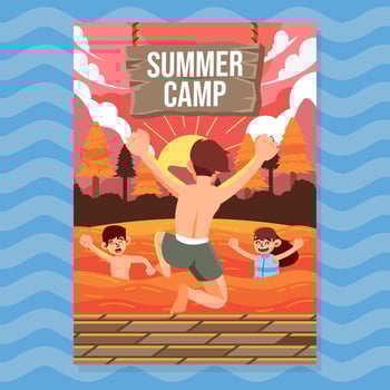 Summer Swim Event Poster vector