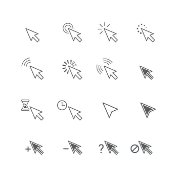 Set Arrow Computer Pointer vector