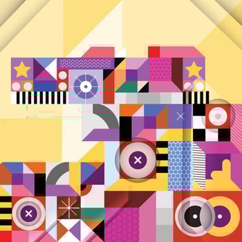 Modern Colorful Abstract Shapes Concept vector
