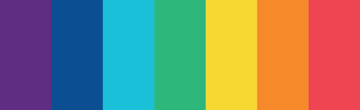 Abstract multicolored rainbow colors, 7 shades - Vector illustration