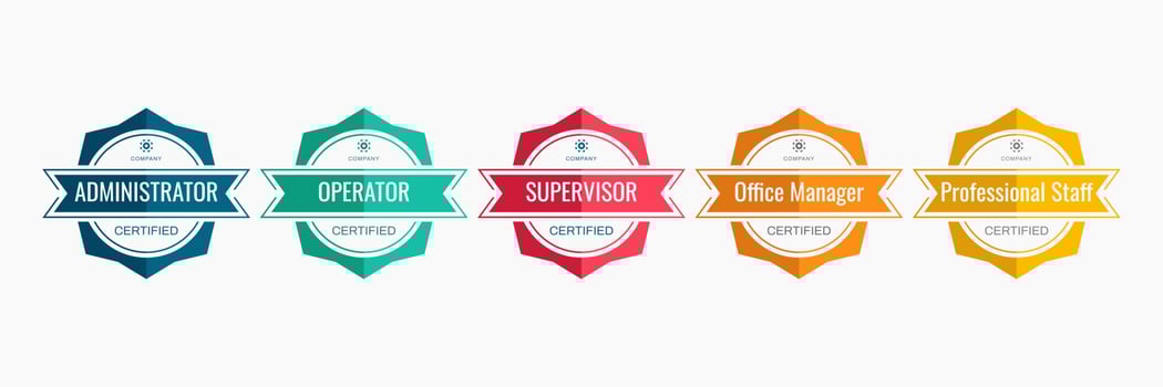 certified business badge, stamp template. vector emblem certification icon.